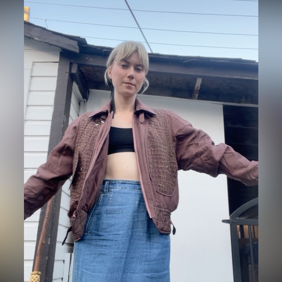 100% silk bomber jacket - Picture 2 of 5